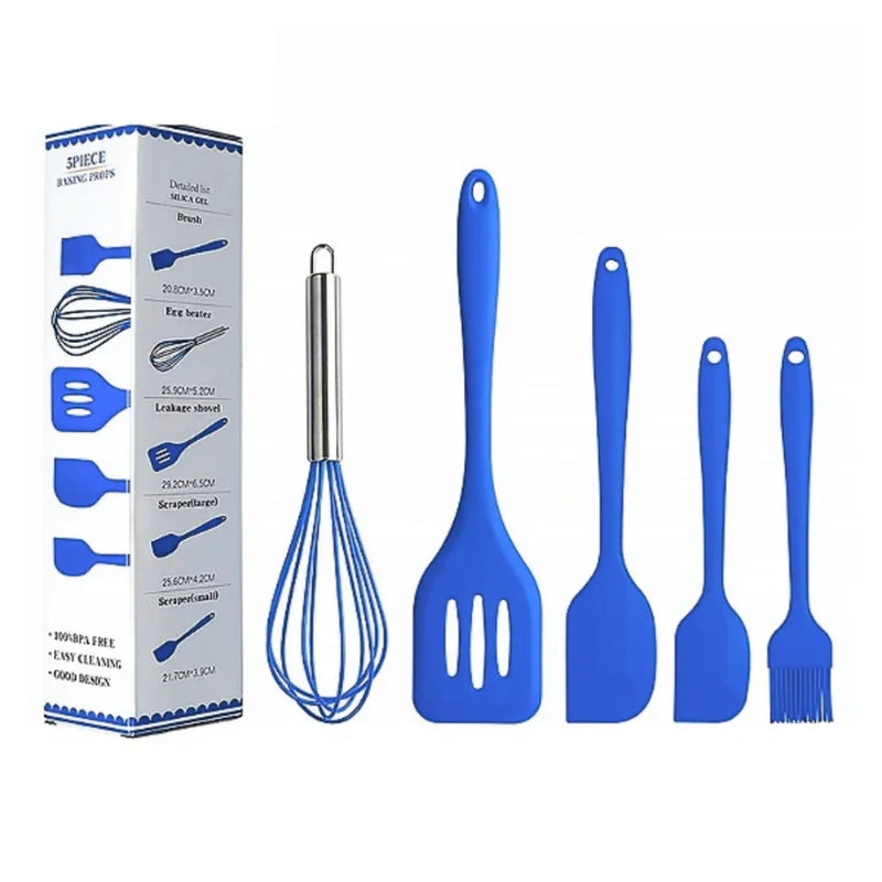 Kit 5 Utensílios de Cozinha - Design Moderno e Resistente