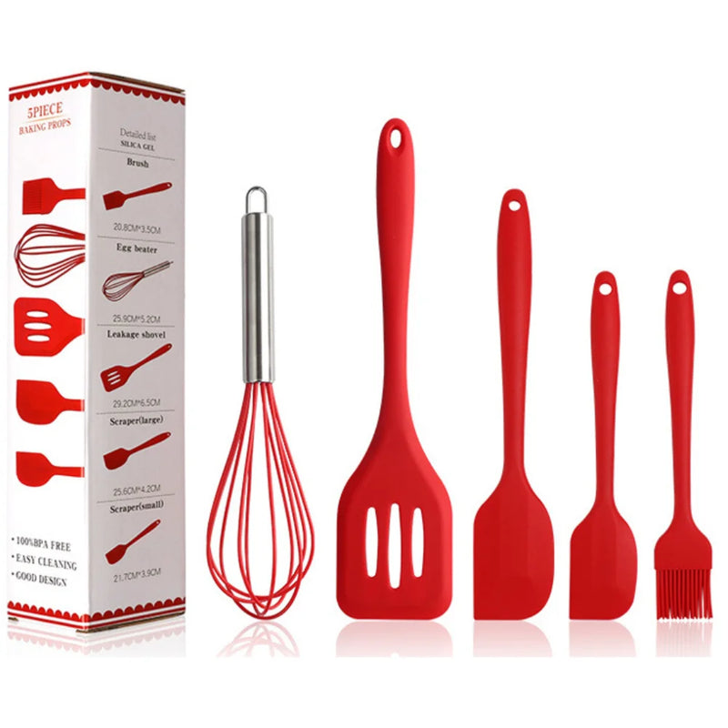 Kit 5 Utensílios de Cozinha - Design Moderno e Resistente