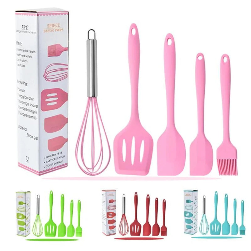 Kit 5 Utensílios de Cozinha - Design Moderno e Resistente