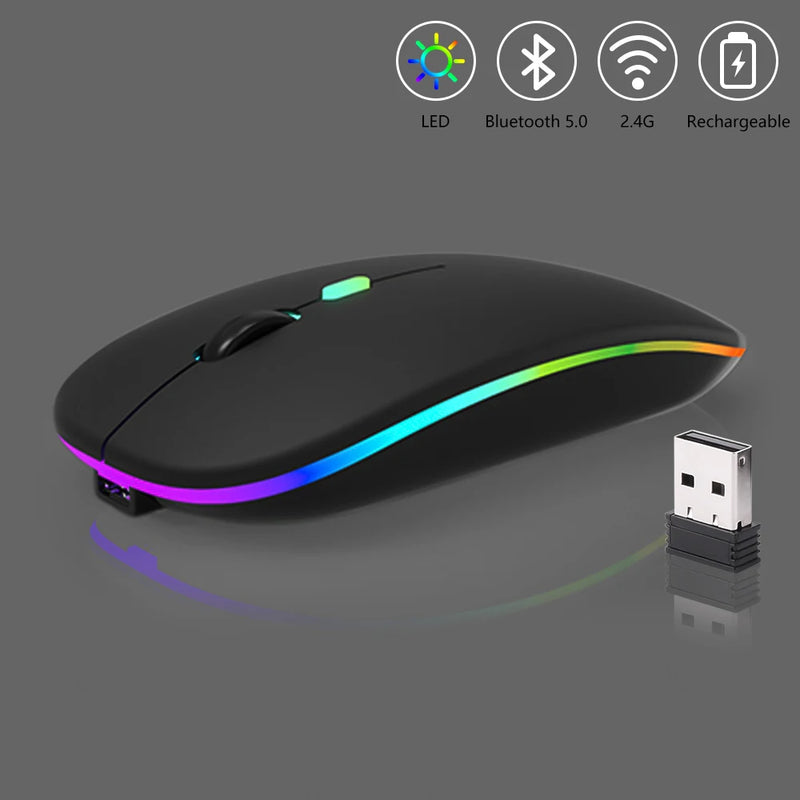 Mouse Sem Fio Bettdow 2400DPI Wireless 2,4GHz com Conexão Bluetooth